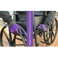 thumbnail image 4 of Women Ladies Wheelchair User Gloves Mobility Disability Fingerless Long Thumb Leather Palm Wheelchair Gloves Purple-XS, 4 of 6