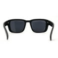 thumbnail image 4 of Kush Vented Side Visor Horn Rim Rectangle Plastic Sunglasses Matte Black Silver Logo, 4 of 4