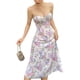 thumbnail image 1 of VISgogo Vestido de tirantes para mujer, vestido midi de verano con estampado de flores de corte bajo y tirantes finos para fiestas y vacaciones VISgogo  moda, 1 of 9
