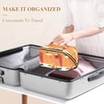 thumbnail image 3 of FORMRS Makeup Bag Travel Cosmetic Organizer for Women Fold Flat Zipper Pouch with Handle, Orange Glasses, 3 of 8