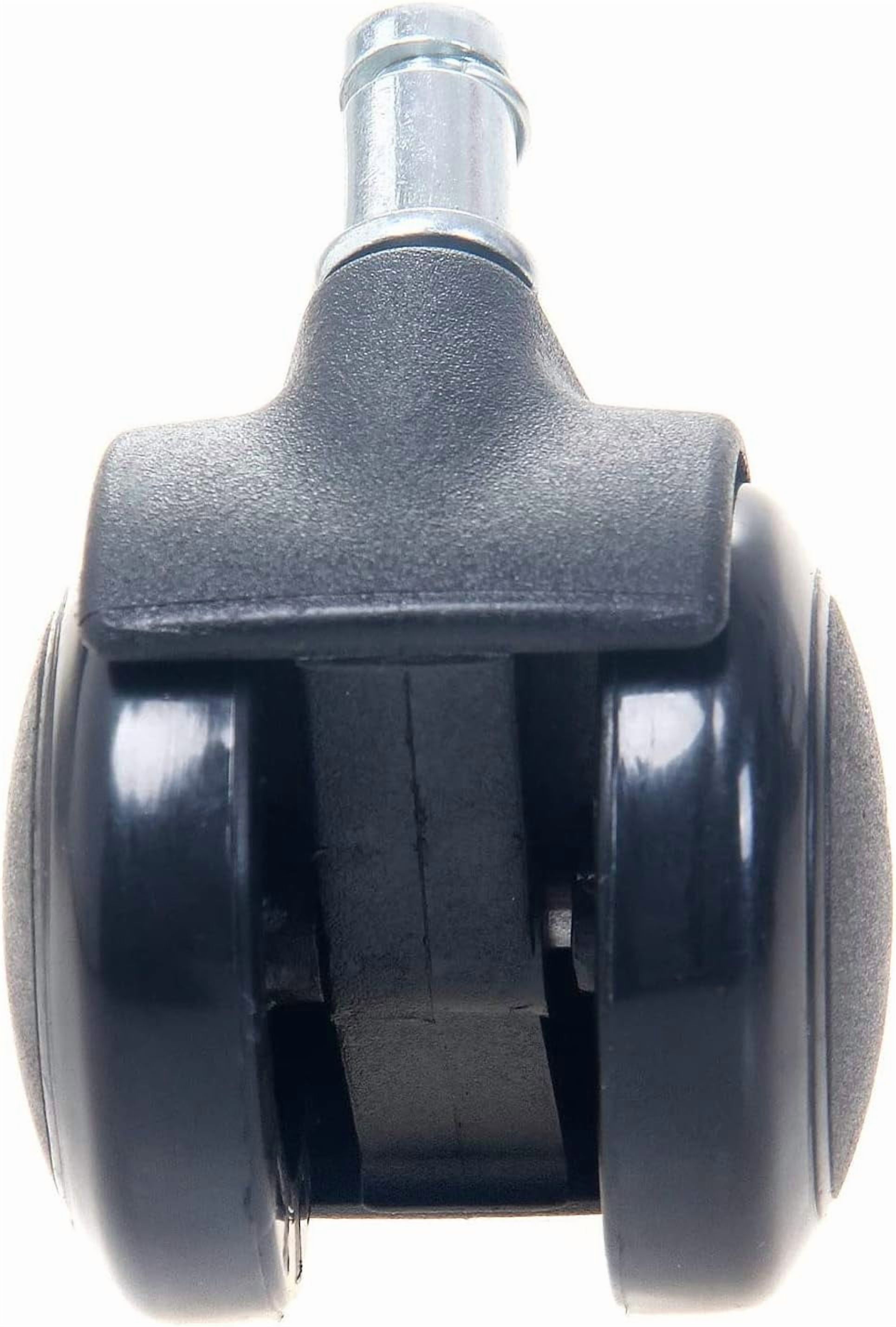 Gamvdout Plate Casters 2" 50mm Office Chair Caster Wheel for Hardwood Floor Furniture Replacement Swivel Caster Rubber Universal Castor Pulley Standard Stem Size 11x21mm Wheel Accessories 5 pcs