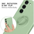 thumbnail image 3 of for Samsung Galaxy S23 Case, Slim Silicone | 360° Ring Holder Kickstand | Support Car Mount | Soft Gel Rubber Hybrid Bumper Samsung Galaxy S23 Phone Case Cover for Girls Women, Matcha Green, 3 of 16