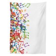 thumbnail image 3 of Ambesonne Music Tablecloth Rectangular Table Cover, Rhthm Tempo Melody, 52"x70", Multicolor White, 3 of 4