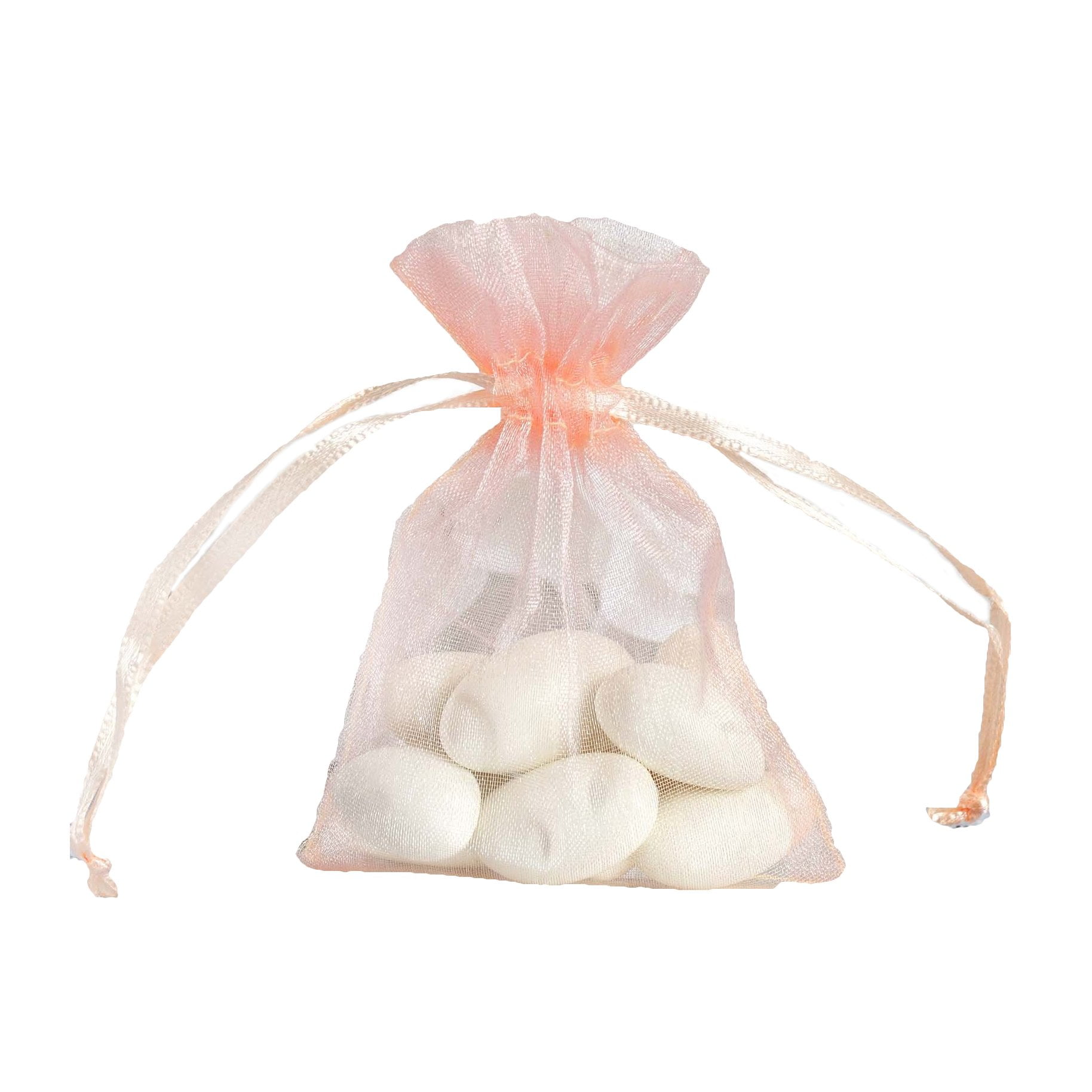 Efavormart 10PCS BLUSH Organza Gift Bag Drawstring Pouch Wedding Favors