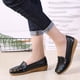 thumbnail image 4 of Zapatos planos informales de cabeza redonda para mujer, mocasines, zapatos de guisantes individuales informales de fondo suave Wmkox8yii  FOPL1961, 4 of 9