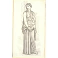 thumbnail image 2 of Christen Købke 15x24 Black Ornate Framed Double Matted Museum Art Print Titled: Medea with the Sword in Hand, Whole Figure (1838 - 1841), 2 of 5