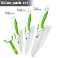 thumbnail image 4 of 3-Piece Sharp Ceramic Knife Set with Covers - Stain Resistant White Blade Rust Proof Kitchen Knives Household Vegetables Slicing Tool, 4 of 8