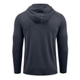 thumbnail image 7 of Dwellite Men's Hooded 50+ Sun T Shirts Long Sleeve Athletic Tops Summer Casual Fishing Shirts Light Gray XL, 7 of 7
