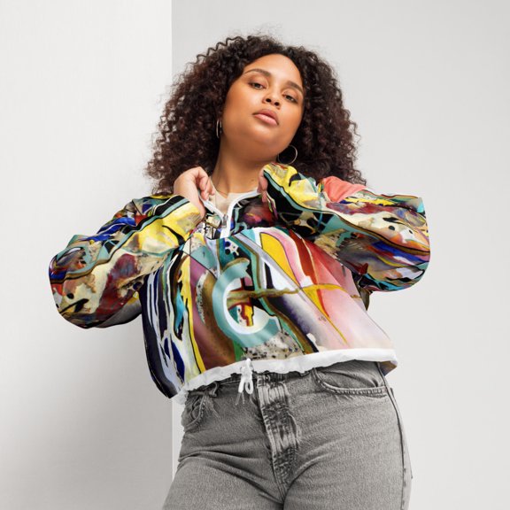 Domingo So Picasso Women’s Cropped Windbreaker (XS)