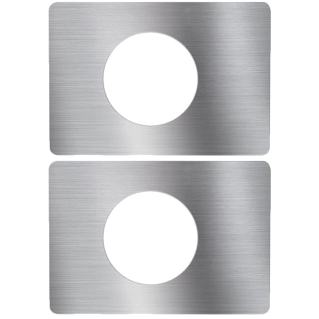 Plaque de Renforcement de Porte pour Usage Domestique Couverture en Acier Inoxydable Argentée 2 Pcs 4.72x1.97 Pouces
