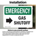 thumbnail image 3 of (2 Pack) Gas Shutoff [Right Arrow] With Symbol OSHA Emergency Sign, 3 of 7