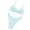 Mint Green, variant on Womens Two Piece Swimsuit String Bikini Sets High Cut Bikini Solid Color Split Diamond Bikini Swimsuit Beach Bathing Suit White