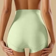 thumbnail image 4 of Gpoecd Womens Boxer Briefs Lace Mid Rise Control Lifting No Ride Up Seamless Breathable Plus Size Panties Green,L, 4 of 7
