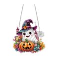 thumbnail image 7 of Halloween Diamond Art Hanging Kits for Adults Beginners - 5D Pumpkin DIY Acrylic Diamond Painting Ornament with Special Shaped Crystal Gems,Home Wall Decor & Craft Gift for Fall,9 Styles(H), 7 of 7
