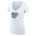 thumbnail image 2 of Women's G-III 4Her by Carl Banks White St. Louis Blues Heart V-Neck Fitted T-Shirt, 2 of 3