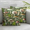 thumbnail image 3 of Leisuo  Mushroom Throw Pillow Covers Various Mushrooms Green Pink Decorative Pillows Soft Cushion Cases for Couch Sofa Bed Home Decor, 3 of 5