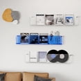 thumbnail image 5 of ROYALITA 2-Pack Acrylic Magazine Rack, 17" Record Holder, Fashion Hanging Bookshelf, Blue, 5 of 5