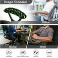 thumbnail image 4 of SCRAWLGOD Cucumber Polka Dot 3 Pcs Set Breathable Computer Chair Cover with Armrest Covers Removable High Back Chair Protector Stain Resistant Swivel Chair Slipcover, S, 4 of 7