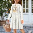 thumbnail image 2 of DISNIMO Long Sleeve Christmas Dress Girls Reindeer Dress Kids School Dress for Girls Long Sleeve Fall Dresses Size 3-4 Girl Dresses with Collar Dress Kids Snowflake Dress Girls Casual Dresses Fall, 2 of 7