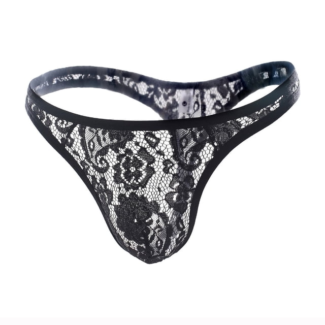 Tanga de encaje para hombres de Europa y Estados Unidos, ropa interior sexy, ropa interior sexy, pantalones T transparentes para hombres