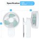 thumbnail image 3 of Ventilador de mesa silencioso potente, Ventilador de mano con ángulo ajustable de 360°, silencioso, para escritorio, para oficina, deportes al aire libre, viajes en casa-F, 3 of 5