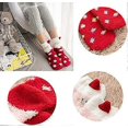 thumbnail image 3 of 3 Pairs Christmas Socks Women Cotton Winter Warm Christmas Socks Cartoon Pattern Reindeer Snowflake Santa Claus Socks For Women, 3 of 4