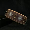 thumbnail image 5 of The Bestia "Aztec" Brown Leather Dog Collar for Large Dog Breeds, 5 of 5