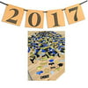2017 BANNER SIGN and CONFETTI - Perfect for Graduations Decorations and Graduation Party Supplies | Alternative to 2017 Balloons | Graduation Confetti