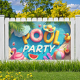 thumbnail image 6 of Inflatable Pool Happy Summer Beach Party Banner Floating Decorations Outdoor Celebration for Poolside Picnics Swim Events Family Fun, 6 of 8