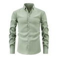 thumbnail image 1 of Blusa y camisa de manga larga con cuello vuelto para hombre, estilo casual, con botones, estampado playero, de poliéster., 1 of 5