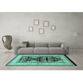 thumbnail image 3 of Ahgly Company Indoor Rectangle Oriental Turquoise Blue Industrial Area Rugs, 7' x 9', 3 of 4