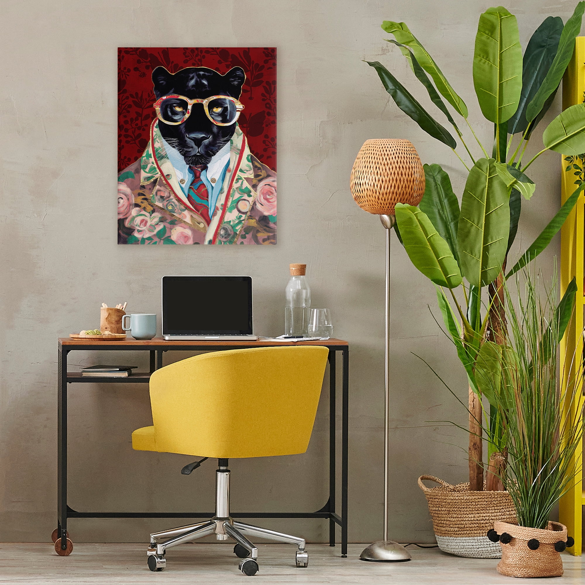 Stupell Industries Fashionable Scarlet Panther Canvas Wall Art, design by Svetlana Aleynikova