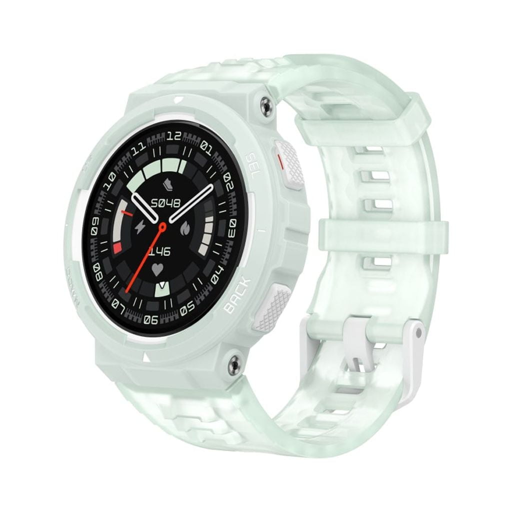 Amazfit Active Edge Smart Watch 22mm with Mint Green Silicone band