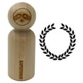 thumbnail image 1 of Wreath Laurel Branch Circle Frame Rubber Stamp for Scrapbooking Crafting Stamping - Small 3/4 Inch, 1 of 7