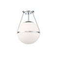 thumbnail image 3 of Trade Winds Hammond Semi-Flush Mount Ceiling Light in Chrome, 3 of 6