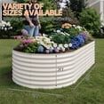 thumbnail image 2 of Galvanized Raised Garden Bed - Heavy Duty Oval Metal Planter Boxes, Rust-Resistant, Bottomless, Easy Assembly, Ergonomic for Vegetables, Flowers, Herbs, Fruits - 4x2x2 ft & 8x2x1.5 ft, 18–24" Tall, 2 of 9