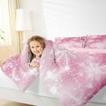 thumbnail image 5 of Manfei Dreamy Pink Snowflake Bedding Comforter Set, Merry Christmas Twin Comforter Sets, Teens Boys Girls Kids Reversible Bedding Set, Lightweight Room Decor, 2pcs, 5 of 9