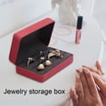 thumbnail image 4 of Grofry Compact Stylish Ring Storage Box ,Travel Jewelry case,Small jewelry Organizer Box,Multiple Grids Soft Inner Portable Small jewellery Organizer Box Tray, 4 of 7