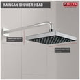 thumbnail image 6 of Delta 52841-BL 1.75 GPM Universal 8" Wide Single Function Shower Head - Black, 6 of 7