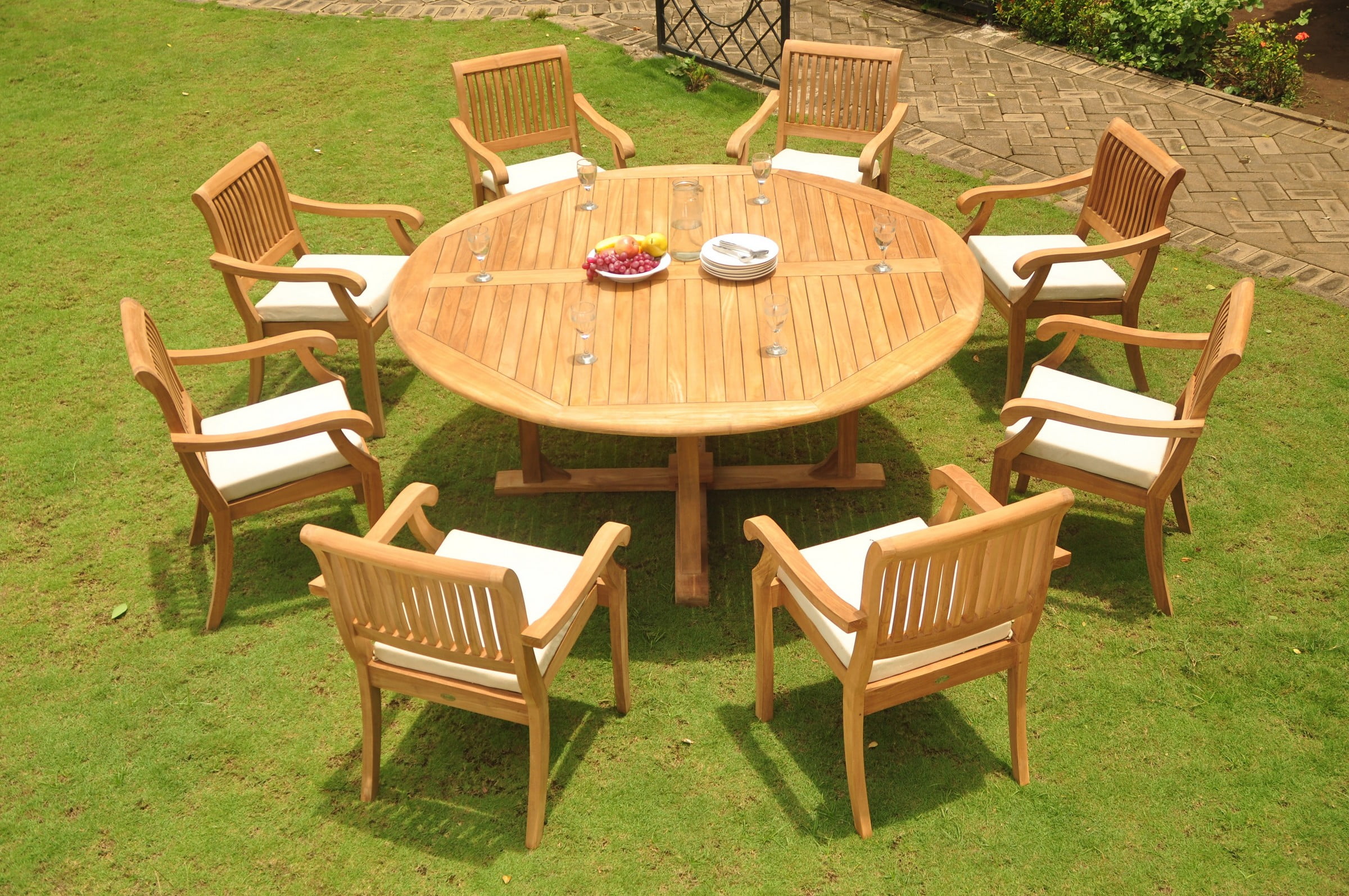 Teak Outdoor Round Dining Table