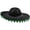 Black+Green, variant on Mexican Sombrero Hat with Pom Pom Edging, Felt Wide Brim Matador Hat for Party,Daily Use