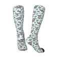 thumbnail image 4 of Fotbe Bears and Tropical Leaves print Women's Men's Novelty Crew Socks Cotton Socks Knee High Socks for Walking,Running,Nurses,Pregnancy, 4 of 9