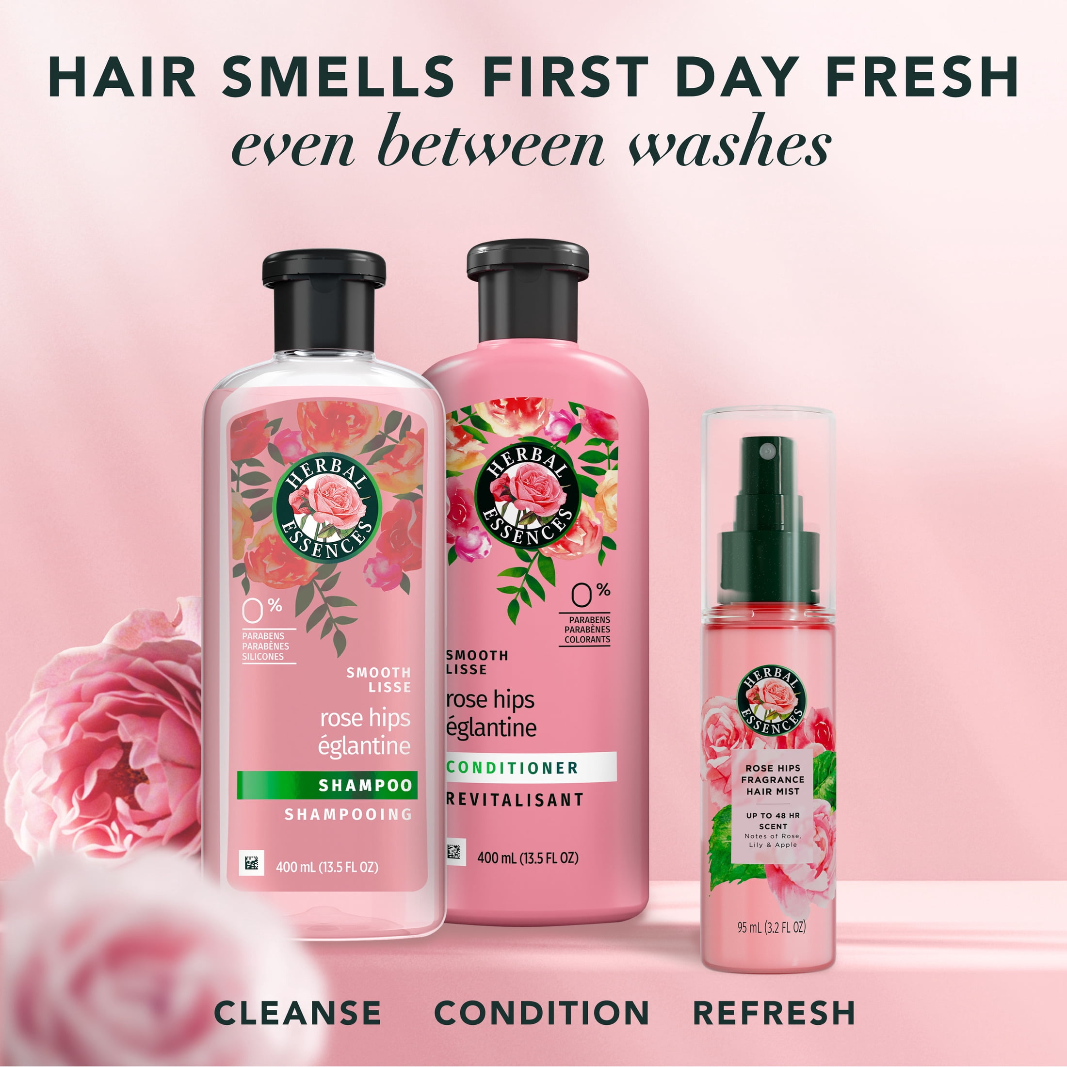 Herbal Essences Rose Perfume Fragrance Hair Spray, Rose Hips, 3.2