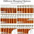 thumbnail image 4 of 10 ft Orange Curtains for Holiday Backdrops, Super Soft Thick Velvet Room Darkening Window Curtains for Bedroom/Living Room Sliding Door/Villa, W52 x L120, 2 Panels, 4 of 9