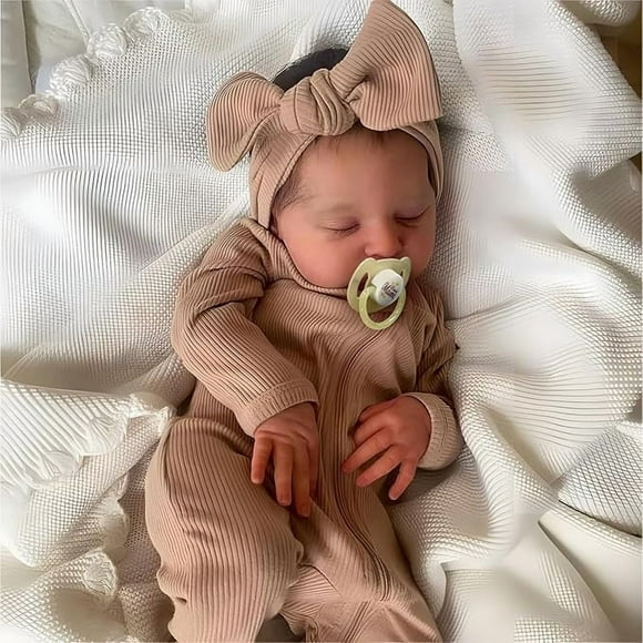 RSG Reborn Baby Dolls , Poupées Bébé Nouveau-Né de 20 Pouces en Tissu Doux, Poupées Bébé Réalistes Dormant avec Boîte-Cadeau pour Enfants de 3 Ans et Plus