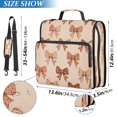 thumbnail image 3 of Water-Resistant 3-Ring Binder Organizer with Multiple Pockets Zipper Binder Bag for Office Leopard Print Bow, 3 of 8