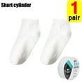 thumbnail image 1 of Disposable Travel Socks for Men Women Washable Compression Socks One Time Portable Compression Cotton Sock for Business Trips white-1pair, 1 of 6