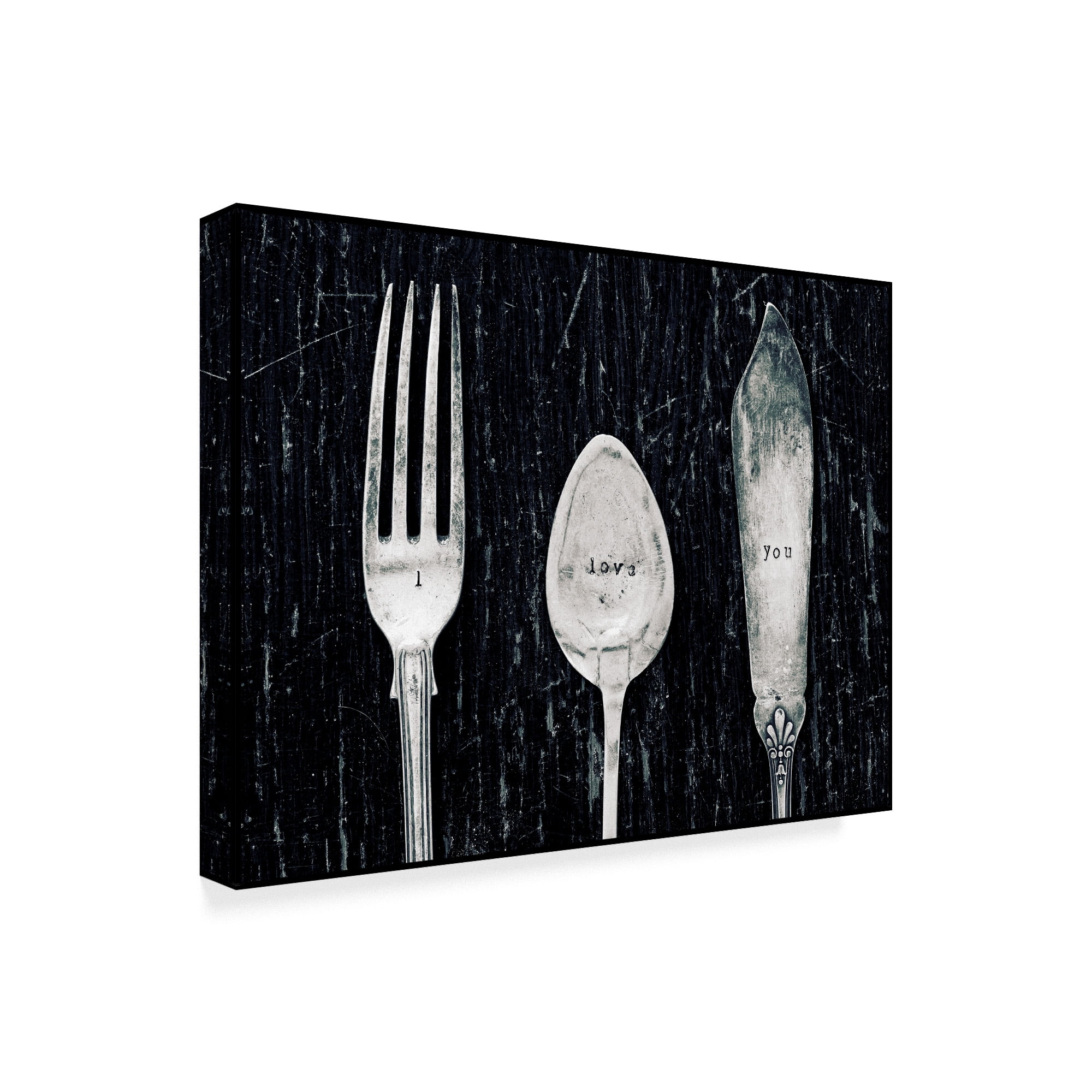 Trademark Fine Art 'Antique Knife Fork And Spoon' Canvas Art by Tom Quartermaine