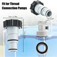 thumbnail image 2 of Pool Hose Adapter, Pool Pump Hose 1.5in Easy To Use Wear Resistance  For Pool Hose Repairing, 2 of 7