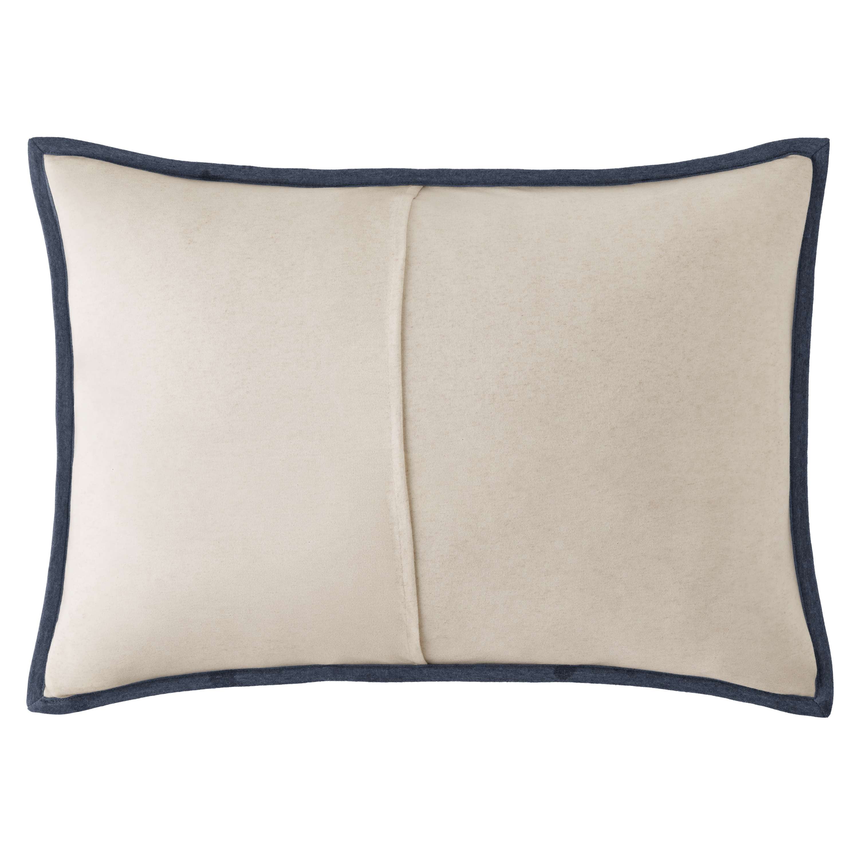 Mainstays King Pillow Sham - Indigo Blue Soft Jersey, Cotton-Rich T-Shirt Soft Decorative Bed Sham, 2 Pack